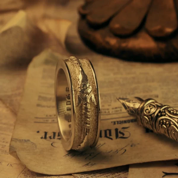 Introducing the exquisite Silveringdom Matching Rings, crafted in light silver to symbolize unity and elegance. These rings feature a delicate arrow design, representing direction and purpose in a shared journey. The intricate detailing on each ring adds a touch of sophistication, making them perfect for couples who appreciate fine craftsmanship. The light silver hue enhances the rings’ timeless appeal, ensuring they stand out as a symbol of enduring love. Whether for an engagement, wedding, or anniversary, these matching rings from Silveringdom are a beautiful testament to your commitment. Embrace the elegance and meaning behind these stunning pieces, designed to be cherished forever.