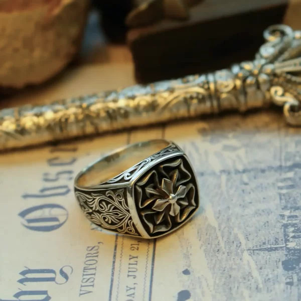 Introducing the exquisite Silveringdom Matching Rings collection, featuring a stunning dark silver ring adorned with a meticulously crafted four-leaf clover. This elegant piece symbolizes luck and prosperity, making it a perfect gift for loved ones. The intricate detailing and lustrous finish highlight the exceptional craftsmanship of Silveringdom. Designed for those who appreciate timeless beauty, these matching rings are ideal for couples or friends who want to celebrate their bond with a touch of elegance. The dark silver hue adds a sophisticated charm, ensuring that these rings stand out in any jewelry collection. Embrace the allure of Silveringdom and let these matching rings be a testament to your unique connection.