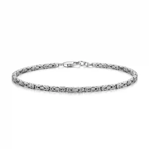 Experience elegance in detail with the Byzantine Bracelet from Silveringdom. This luxurious piece is part of our exclusive collection of 925 sterling silver bracelets, featuring an intricate hand-woven design that symbolizes strength and connection. The chain’s texture reflects a rich tradition of craftsmanship, while its polished finish ensures a modern, versatile appeal. Whether worn alone or layered with other pieces, this bracelet enhances any look with effortless refinement. Each link is carefully forged from high-quality sterling silver for durability and lasting beauty. Perfect for those who value subtle sophistication, the Byzantine Bracelet is a timeless accessory for both everyday wear and special occasions. A perfect fusion of art and functionality.