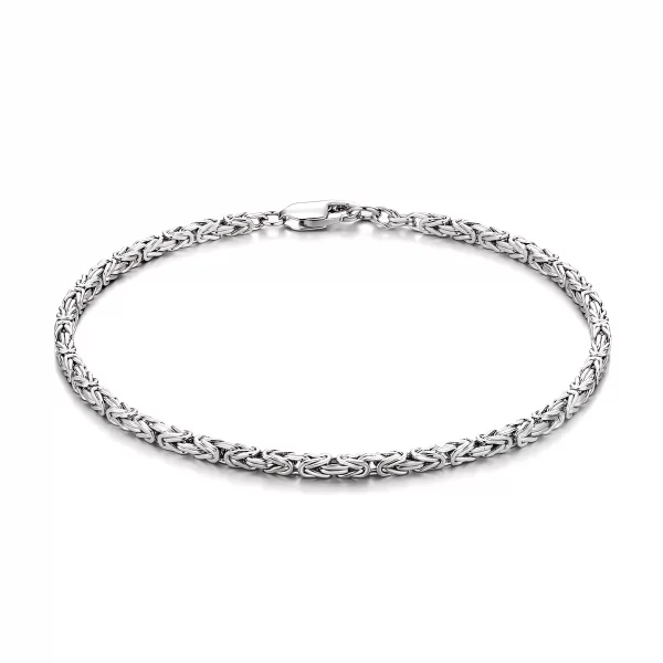 The Silveringdom Byzantine Bracelet stands out among 925 sterling silver bracelets for its detailed construction and timeless charm. Designed with a complex interlocking weave, this bracelet pays tribute to ancient armor patterns while delivering modern-day sophistication. Its solid yet flexible build offers everyday comfort, and the luminous silver surface adds a refined touch to any outfit. Ideal for styling solo or stacking with other silver favorites, this bracelet adapts to both casual and elevated aesthetics. The secure clasp ensures long-lasting wear, while the premium silver composition resists tarnish and maintains its brilliance over time. Make a subtle yet confident statement with this classic piece from Silveringdom’s artisanal collection.